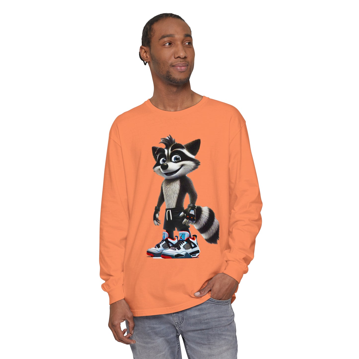 Trash Pandacoot Garment-dyed Long Sleeve T-Shirt